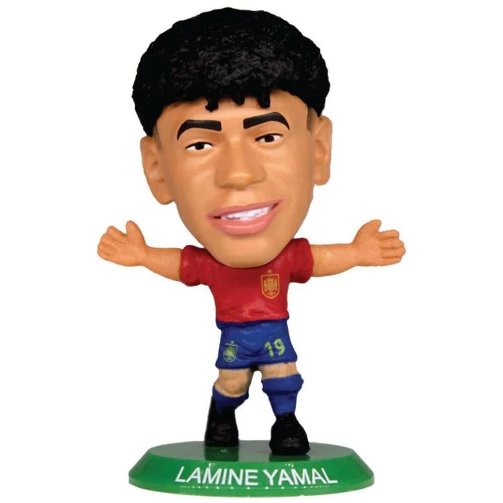 Spain Lamine Yamal SoccerStarz Football Figurine / Red/Blue/Green